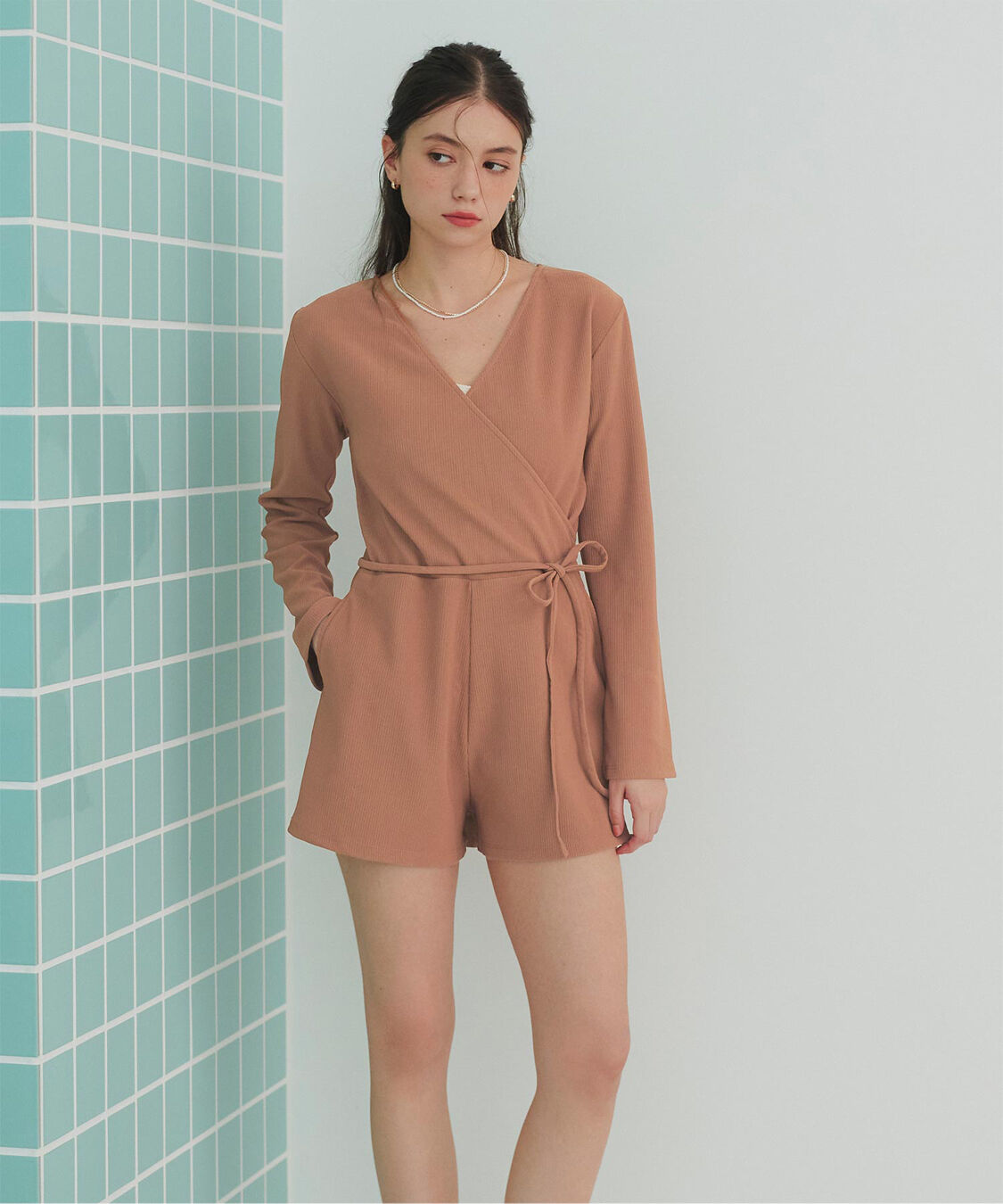 SEA DRESS「カシュクールオールインワン」|コンビネゾン|