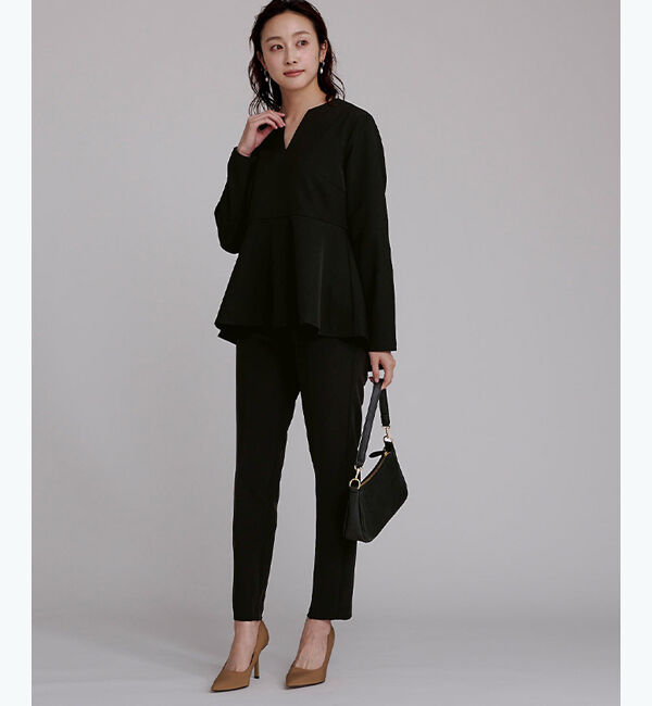 ur's「キーネックペプラムトップス」|Tシャツ・カットソー|