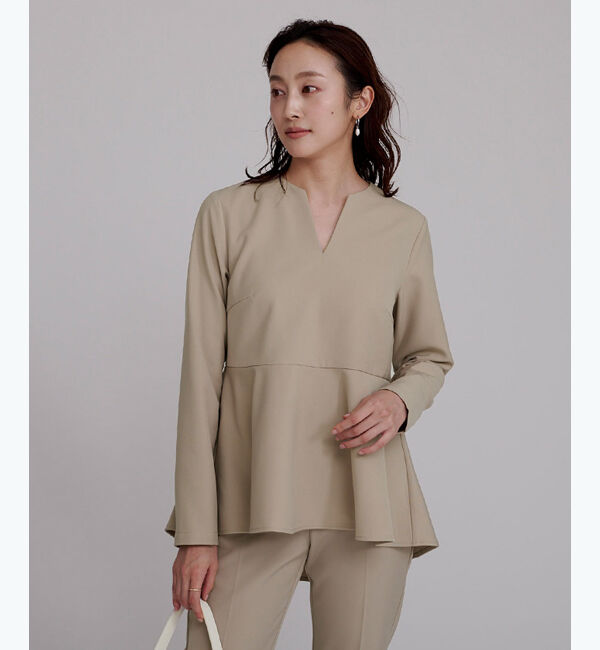 ur's「キーネックペプラムトップス」|Tシャツ・カットソー|