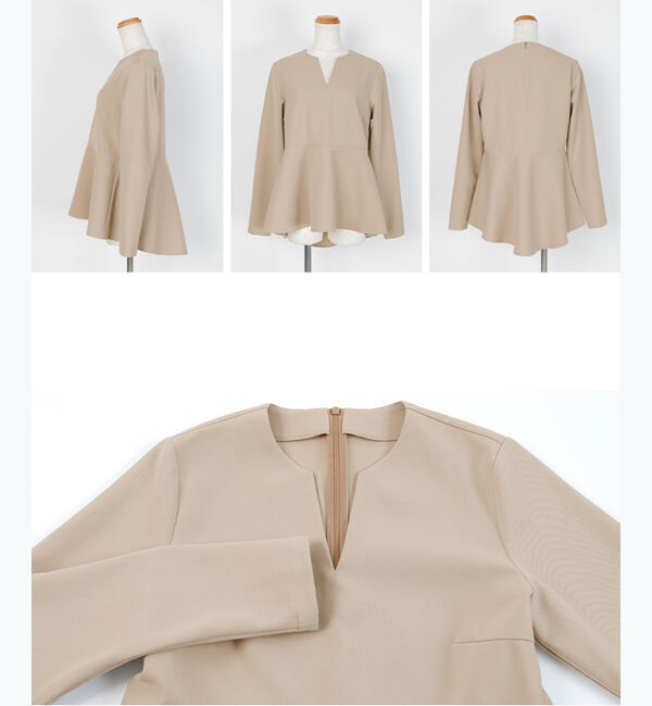 ur's「キーネックペプラムトップス」|Tシャツ・カットソー|