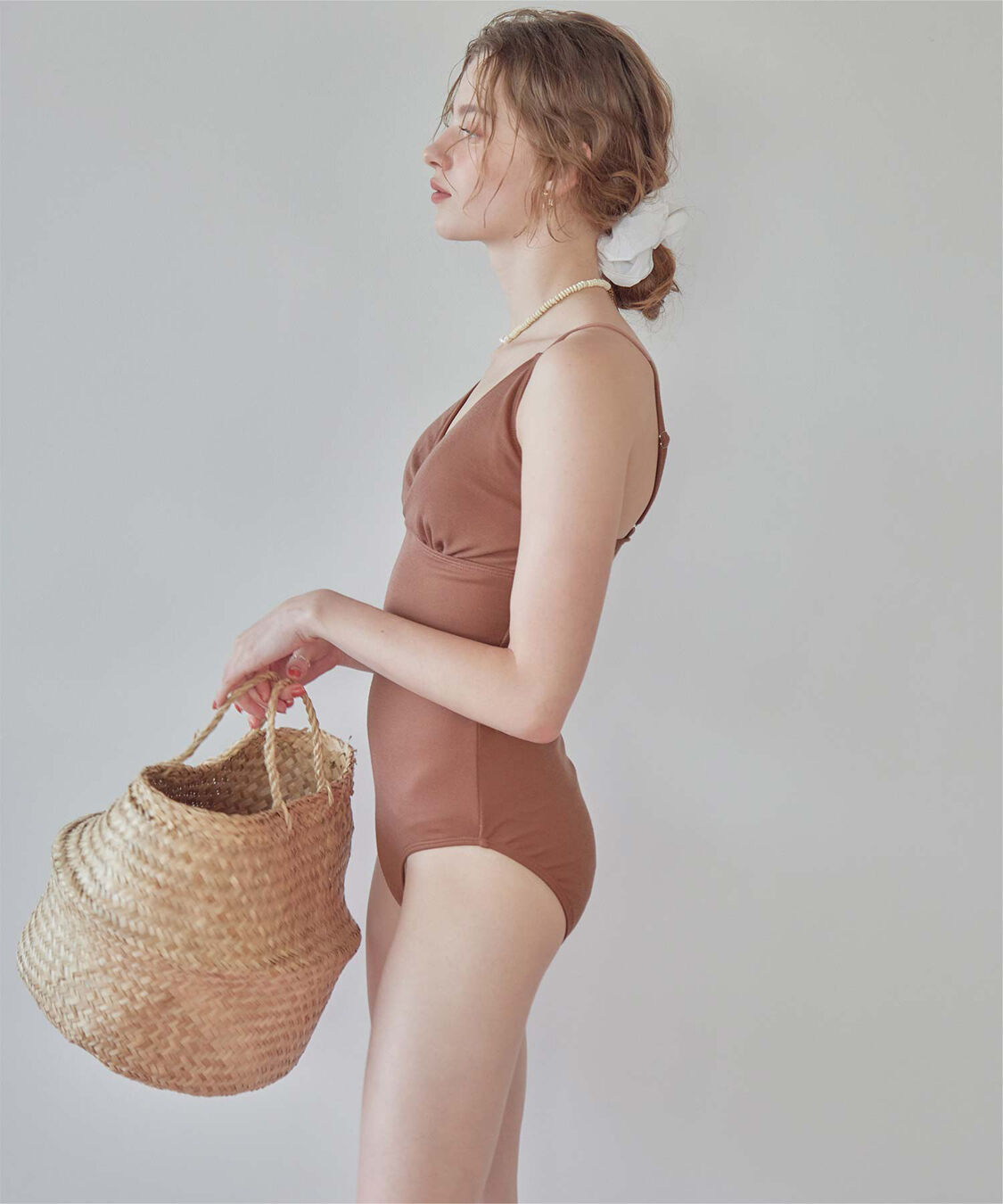 SEA DRESS「スカート付Vネックワンピース」|ビキニ|