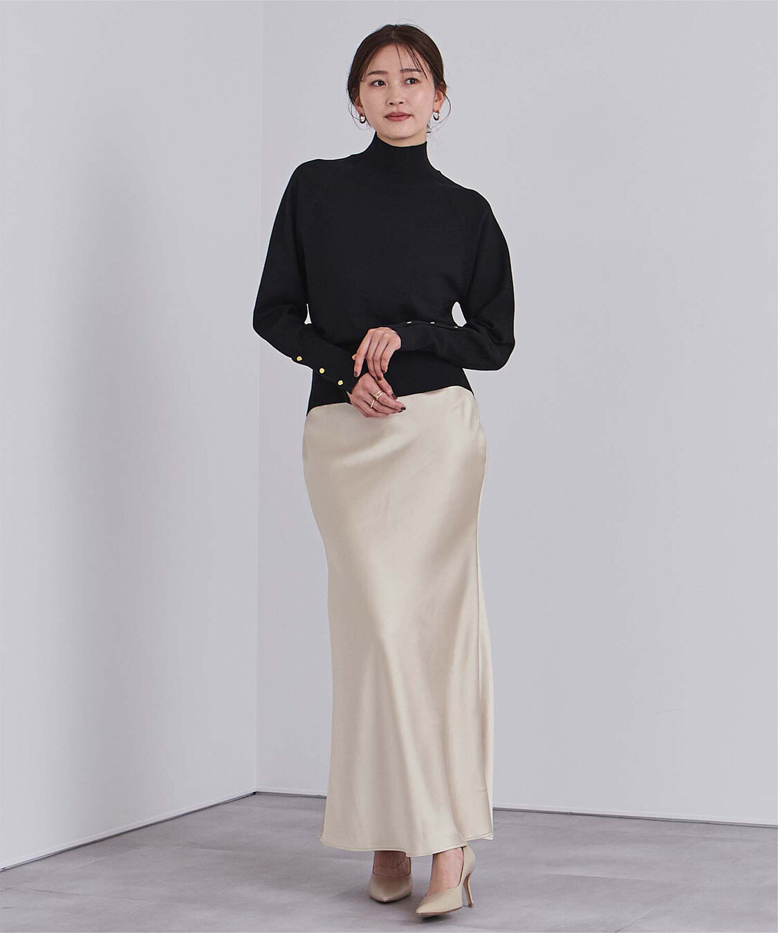 ur's「サテンマーメイドマキシスカート」|スカート|