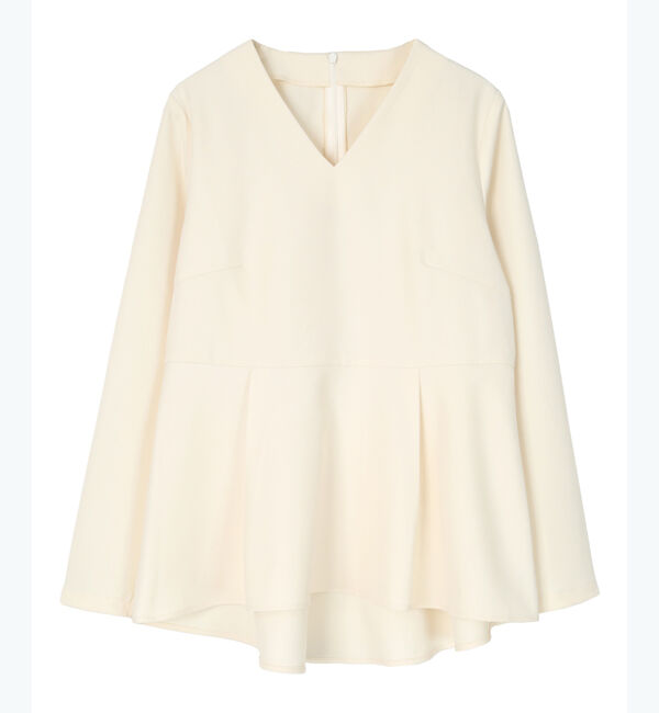 ur's「Vネックタックペプラムトップス」|Tシャツ・カットソー|