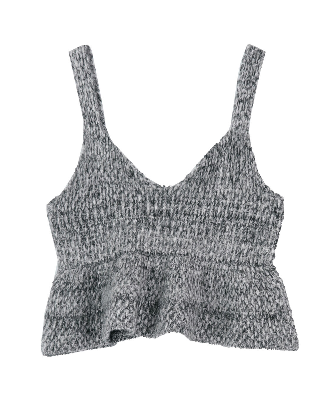 titivate「ペプラムニットビスチェ」|ニット・セーター|杢グレー