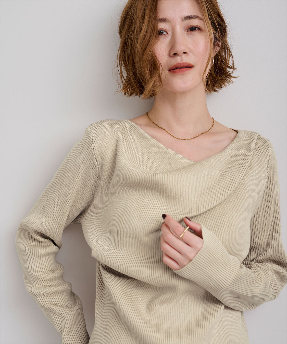 ur's「オフショルダーリブニットトップス」|ニット・セーター|