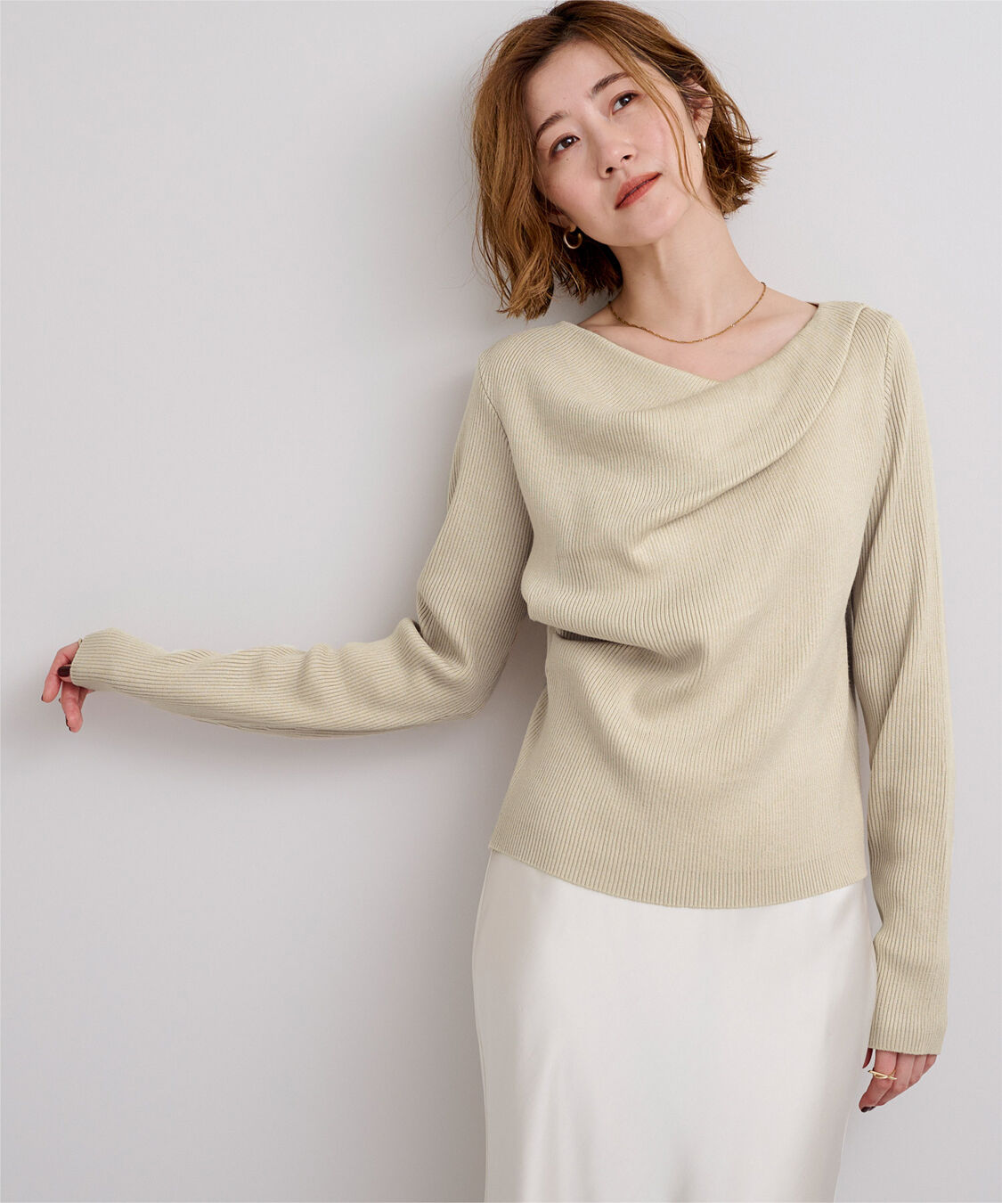 ur's「オフショルダーリブニットトップス」|ニット・セーター|