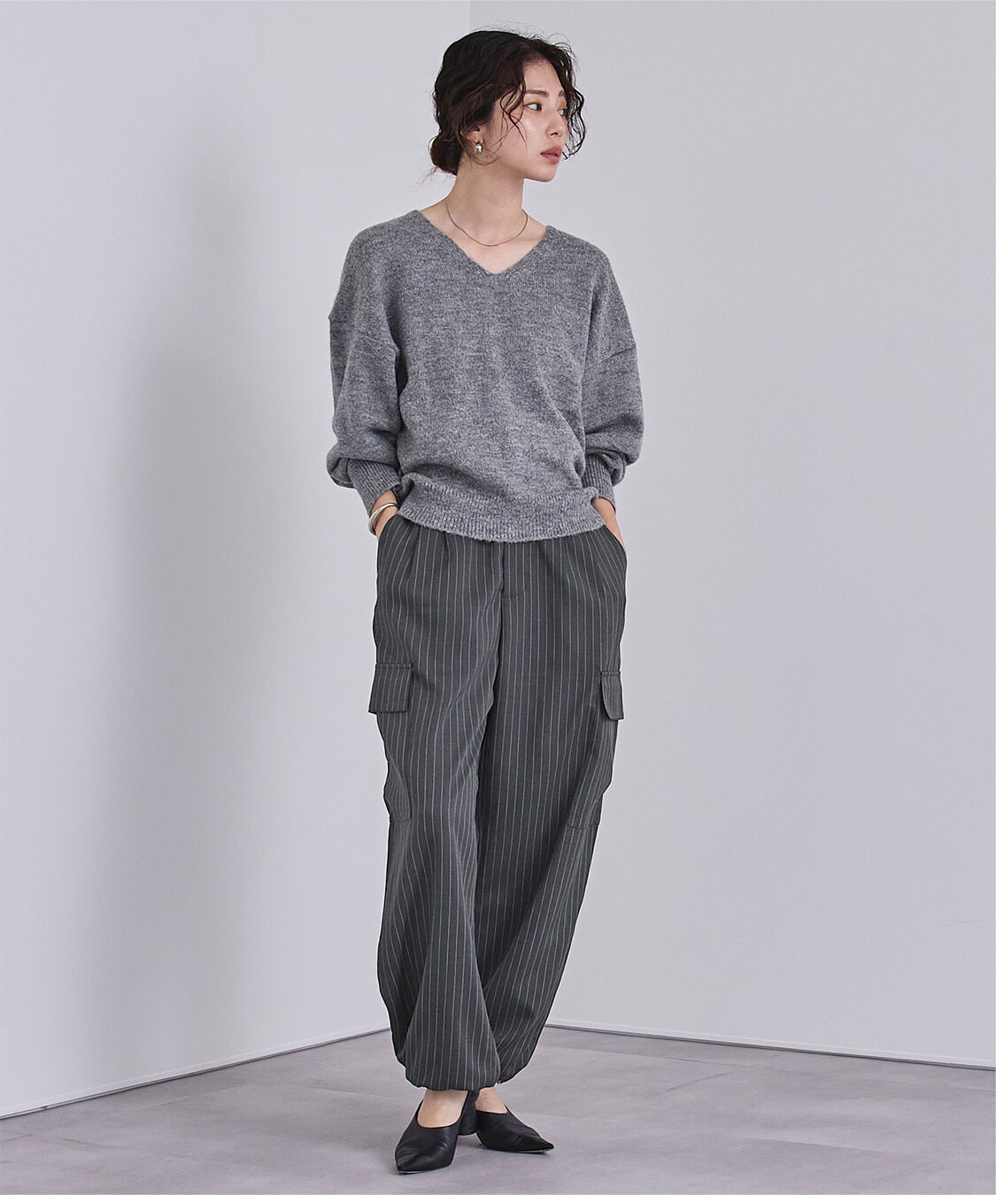 ur's「ハイウエストカーゴパンツ」|カーゴ|