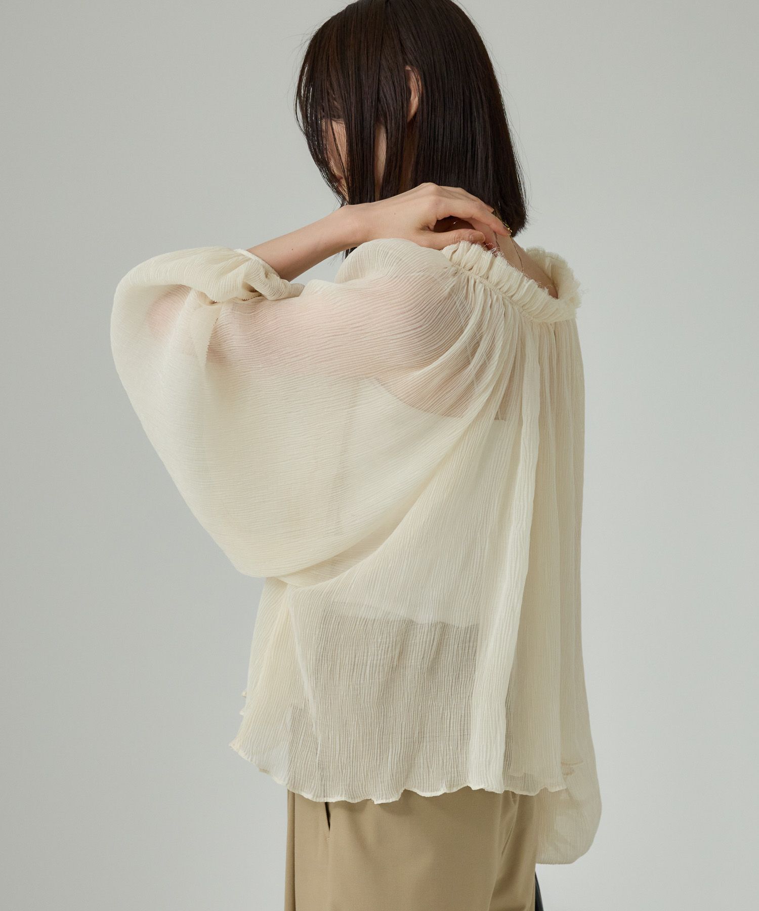 BABYLONE「2WAY楊柳ブラウス」|シャツ・ブラウス|