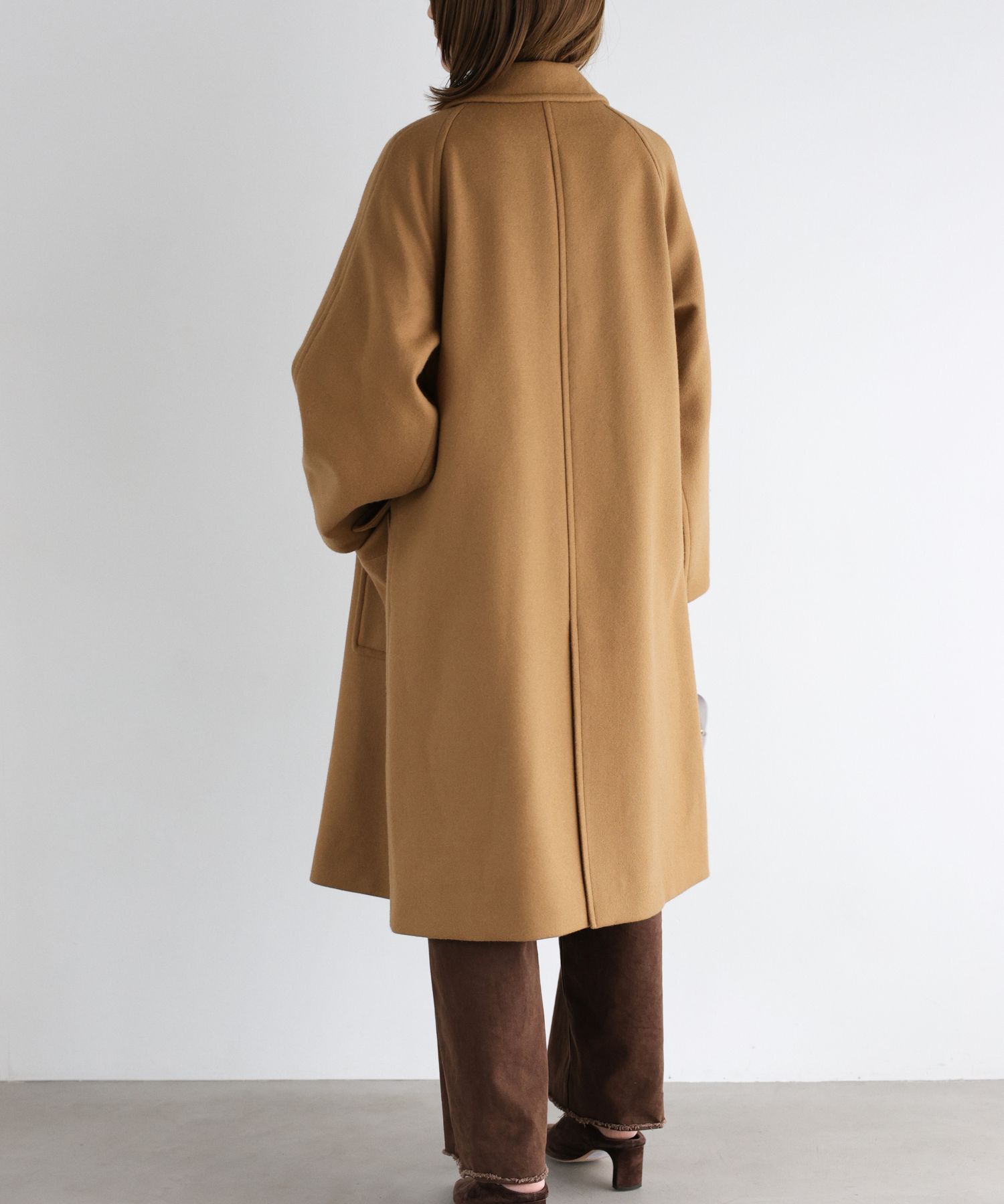 BABYLONE「ダブルメルトンステンカラーコート」|ステンカラーコート|