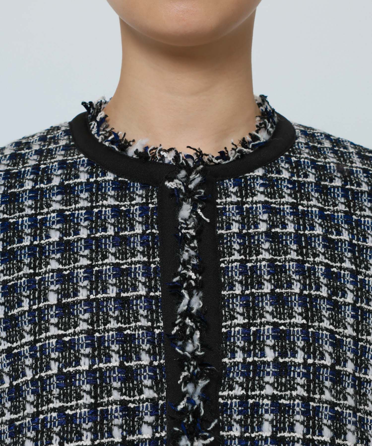 BABYLONE「【柳橋唯さんコラボアイテム】ツイードジャケット」|ノーカラージャケット|