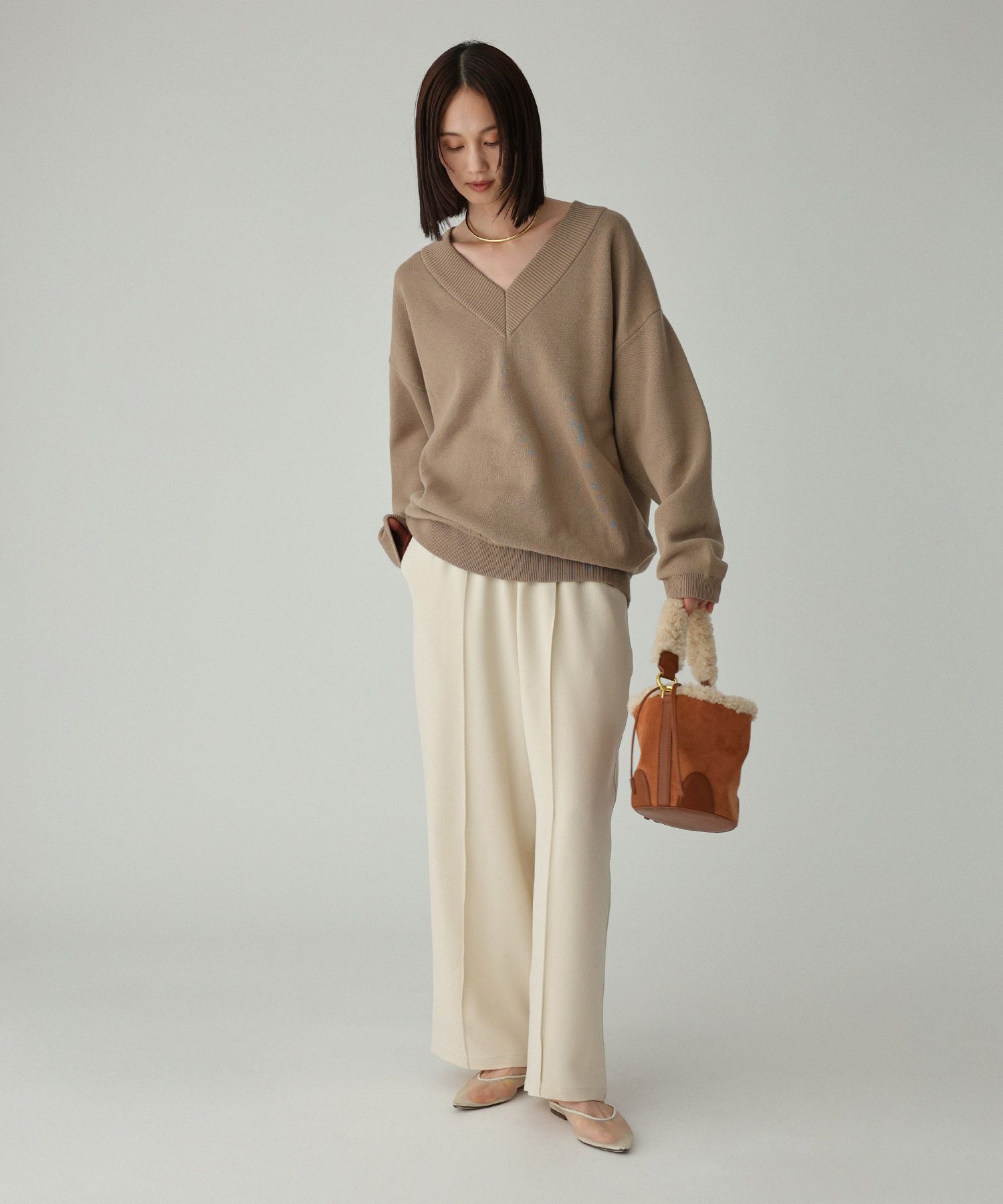  「【SINBONO】ムートンバケツBAG」|ハンドバッグ|