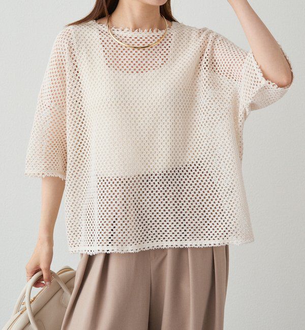  「【リバイバル】ハーフスリーブメッシュプルオーバー」|プルオーバー|