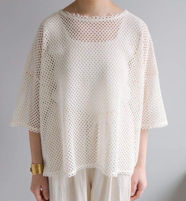  「【リバイバル】ハーフスリーブメッシュプルオーバー」|プルオーバー|