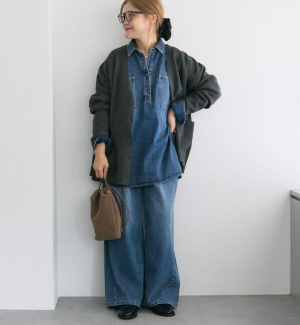  「【WEB限定/Du noir】スポンディッシュBIGVネックカーディガン」|カーディガン|