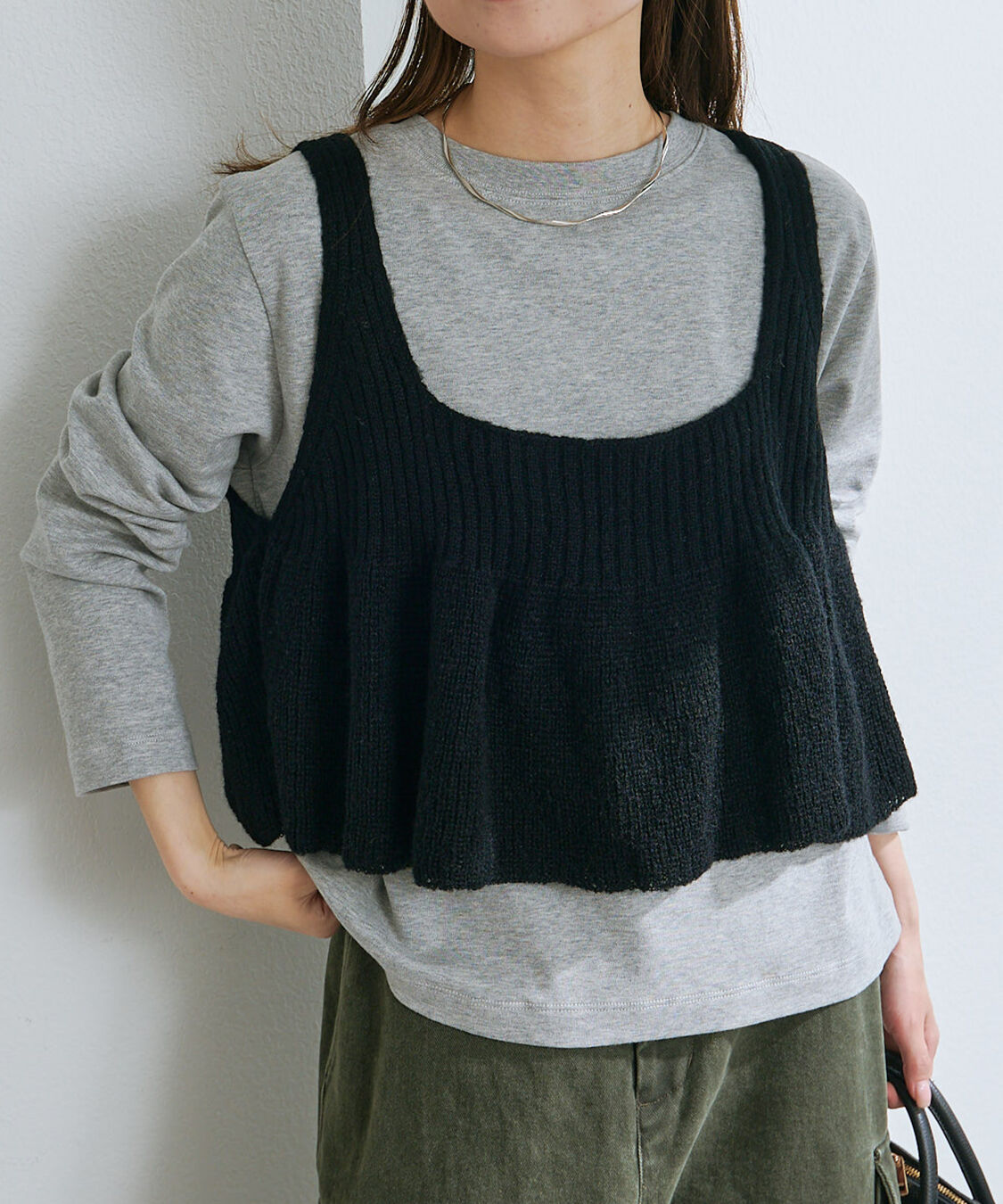  「【25AW新色展開/リバイバル】ニットフレアビスチェ」|ニット・セーター|