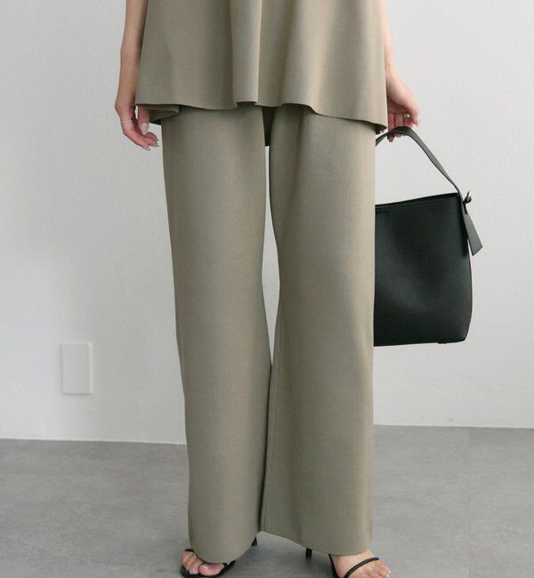  「スポンディッシュニットフレアパンツ」|その他|ベージュ