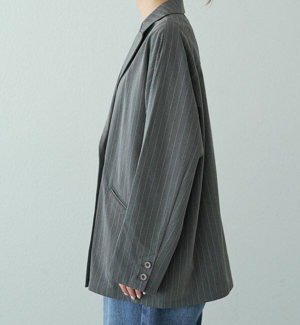  「【セットアップ対応】ダブルデザインストレッチテーラードジャケット」|テーラードジャケット|