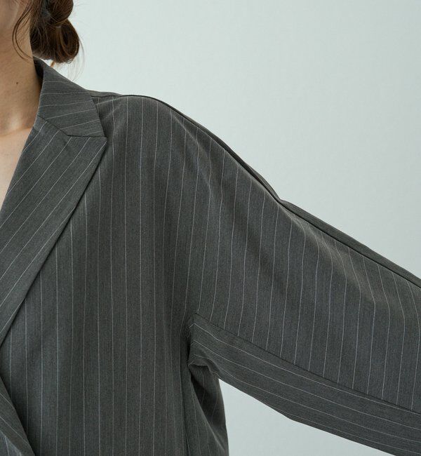  「【セットアップ対応】ダブルデザインストレッチテーラードジャケット」|テーラードジャケット|