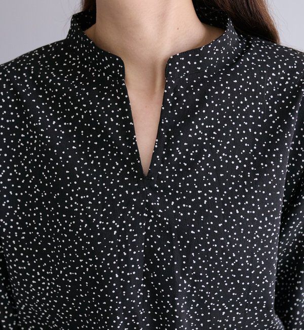  「《リバイバル/WEB限定》【Du noir】ドット柄ウエストドロストワンピース」|ワンピース|