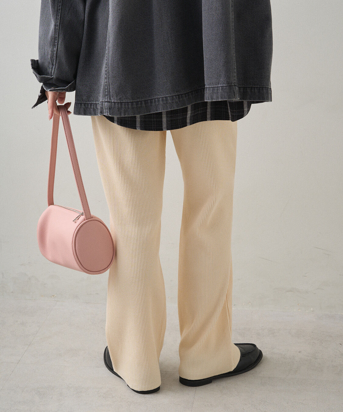  「【-3kg見え◎】微フレアリブパンツ」|その他|