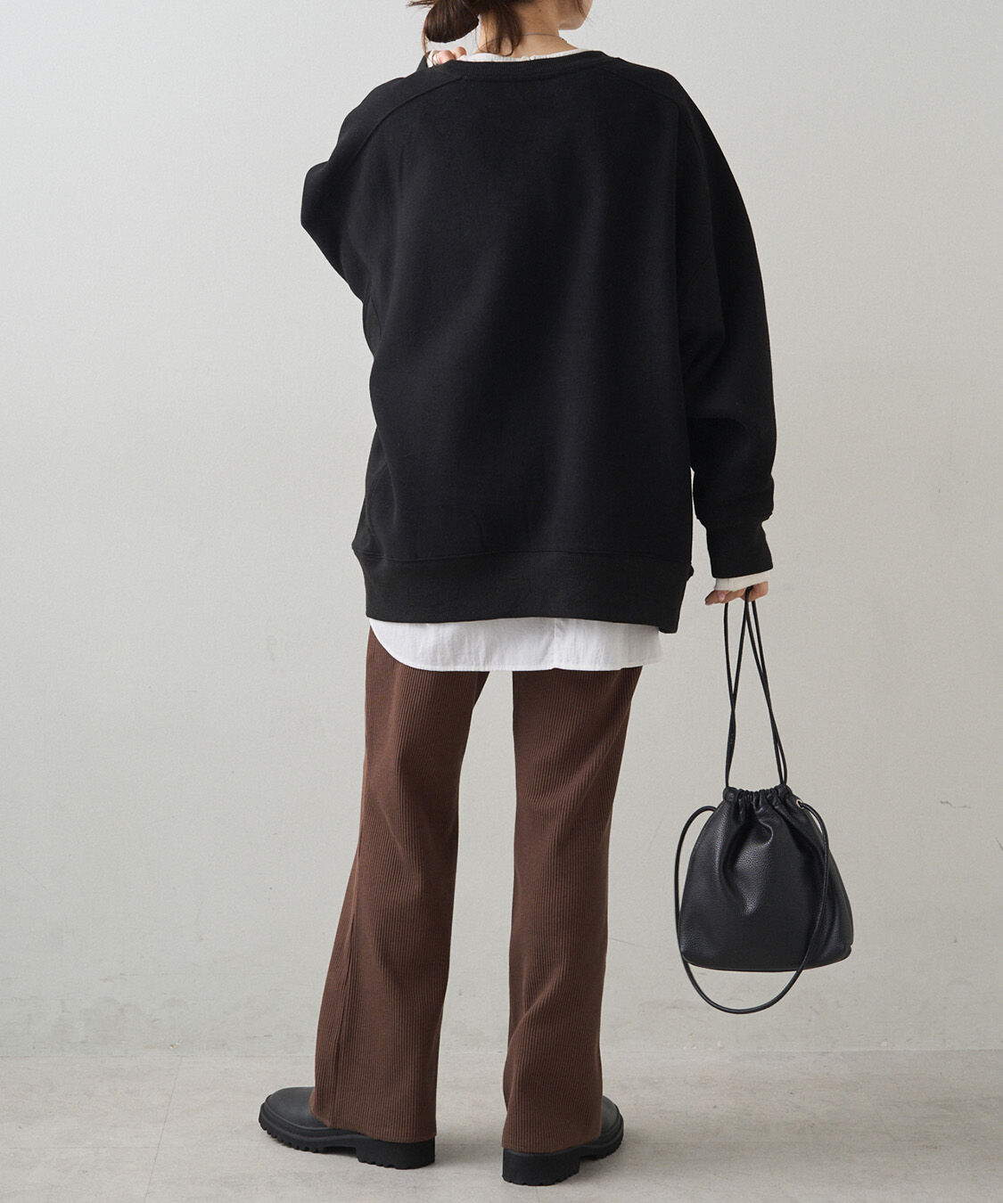  「【-3kg見え◎】微フレアリブパンツ」|その他|