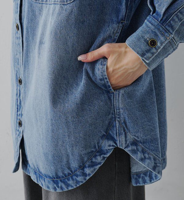  「コーンデニムバンドカラーデニムジャケット」|テーラードジャケット|