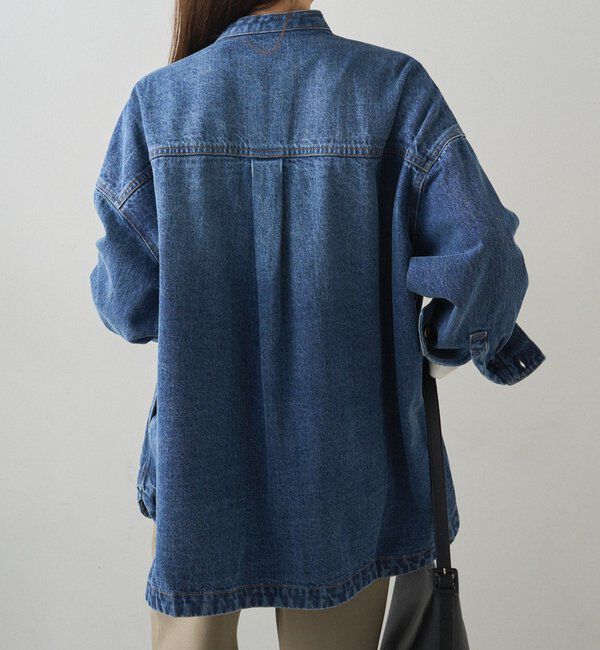  「コーンデニムバンドカラーデニムジャケット」|テーラードジャケット|