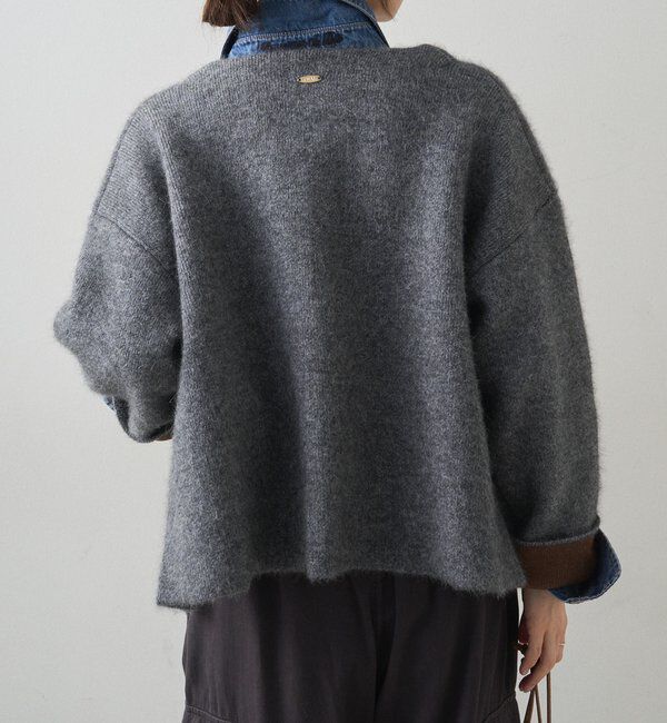  「Wフェイスニットノーカラージャケット」|テーラードジャケット|