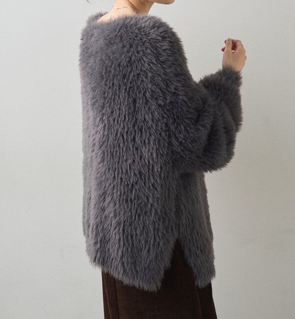  「シャギーニットVネックカーディガン」|カーディガン|