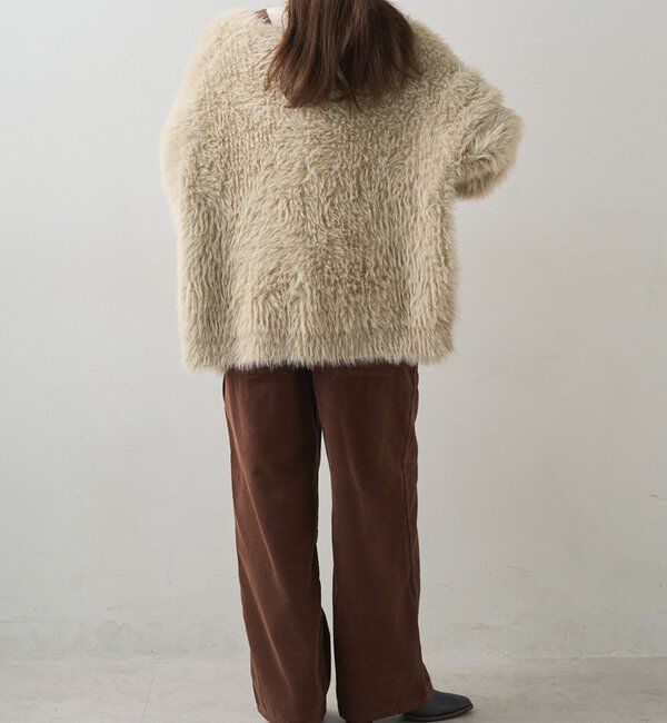  「シャギーニットVネックカーディガン」|カーディガン|