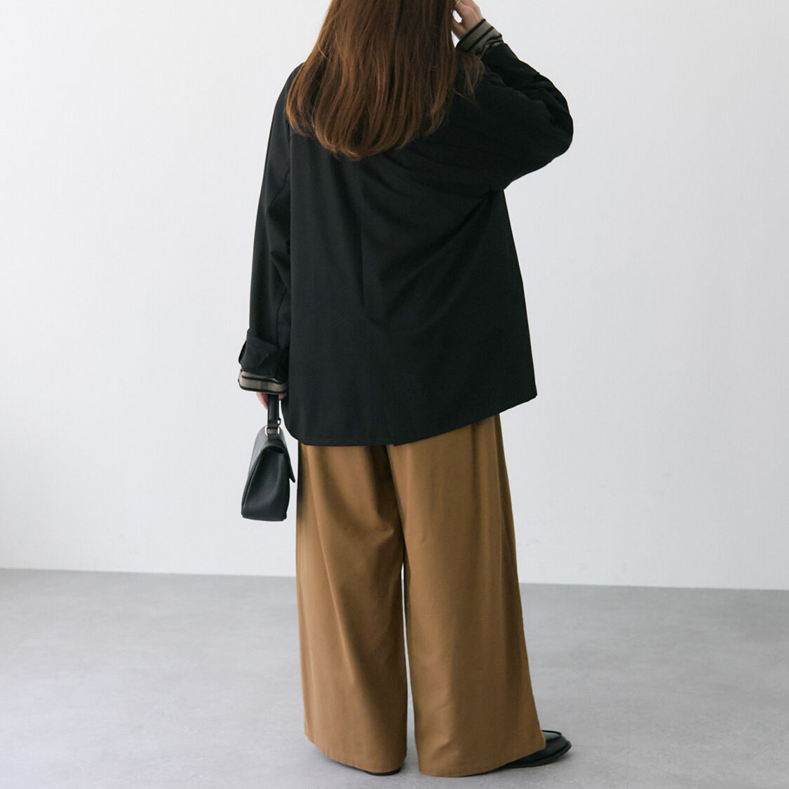  「コットンレーヨンツータックワイドパンツ」|その他|