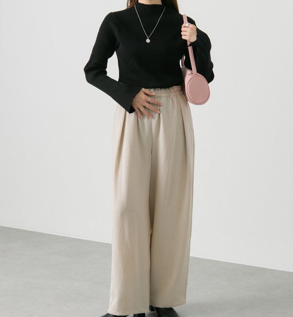  「【リバイバル/新色追加】プチハイネックリブニット」|ニット・セーター|