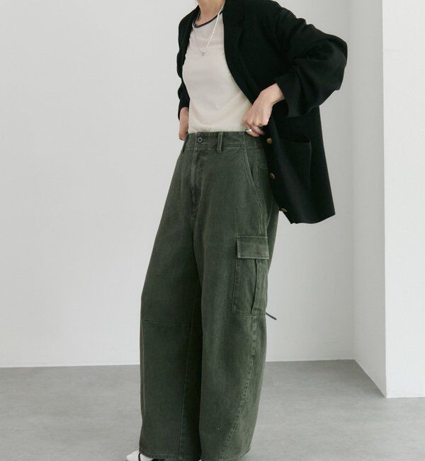  「ヴィンテージライクカーブシルエットカーゴパンツ」|カーゴ|