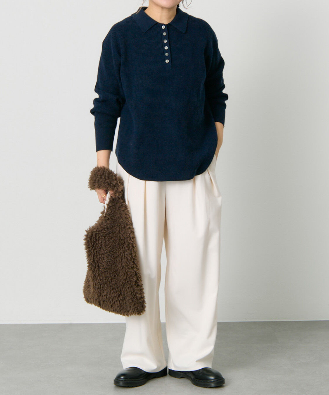  「ワッフルニットポロ」|キャミソール|