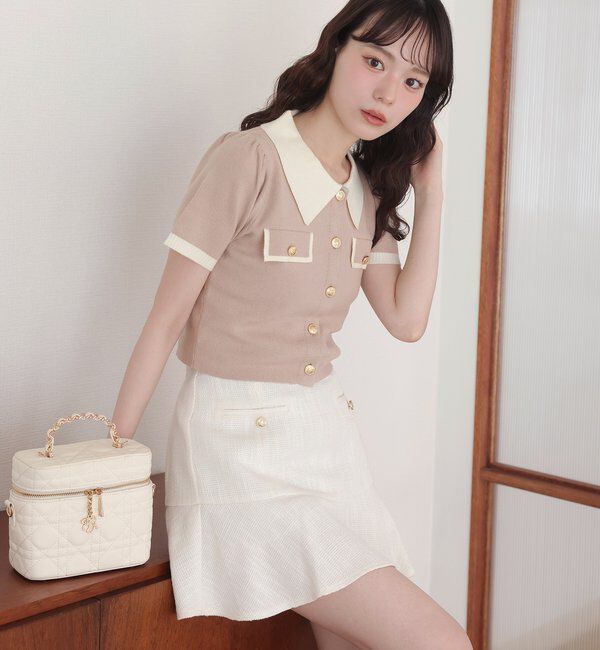  「ローウェストフレアミニスカート」|スカート|