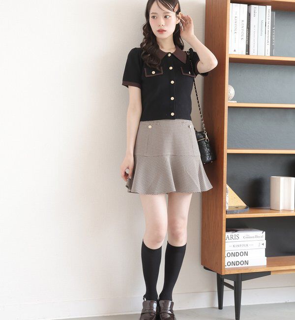  「ローウェストフレアミニスカート」|スカート|