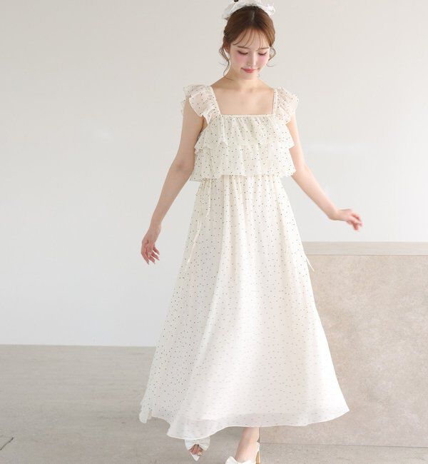  「【天使になれる!?】サイドリボンフリルキャミワンピ」|ワンピース|