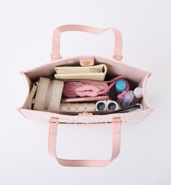  「【LouLoumei】／ハートチャーム付きトートバッグ／自立可能」|ショルダー・メッセンジャー|