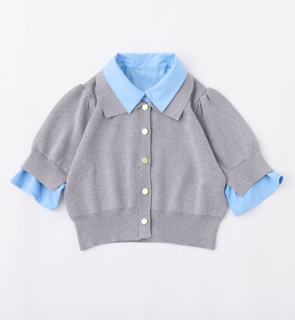  「【リバイバル】今期トレンド/重ね襟半袖ニット」|ニット・セーター|