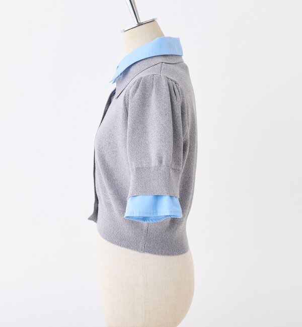  「【リバイバル】今期トレンド/重ね襟半袖ニット」|ニット・セーター|