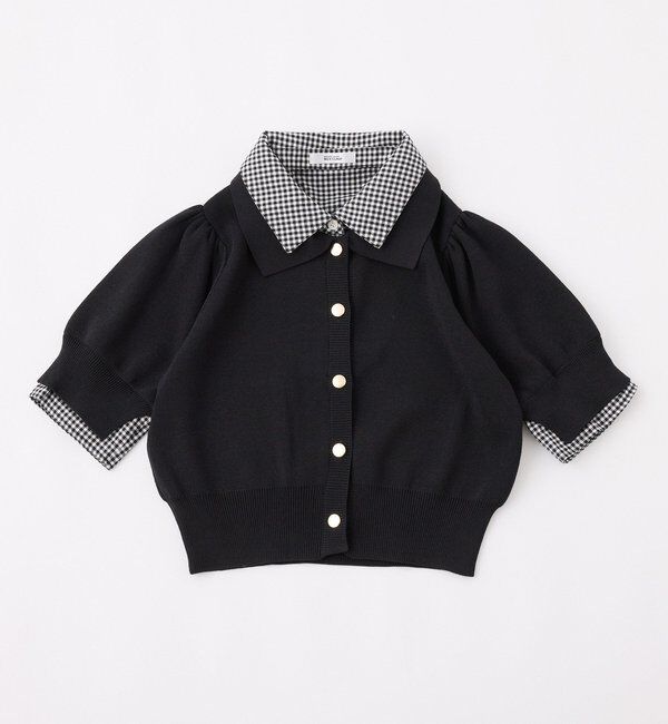  「【リバイバル】今期トレンド/重ね襟半袖ニット」|ニット・セーター|