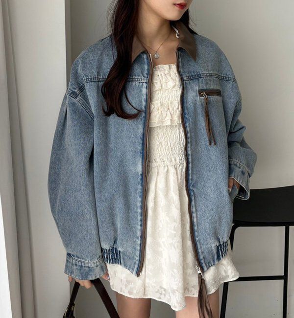  「【WEB限定】セットアップ対応/パイピングジャケット」|ダウンベスト・ベスト|