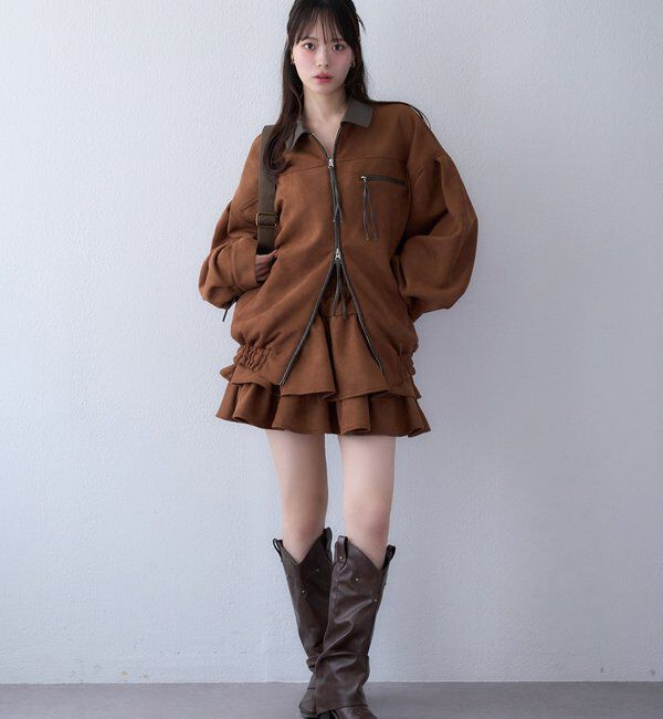  「【WEB限定】セットアップ対応/パイピングジャケット」|ダウンベスト・ベスト|