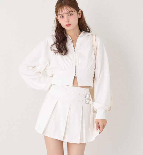  「セットアップ対応／ビジューパーカー」|プルオーバー|