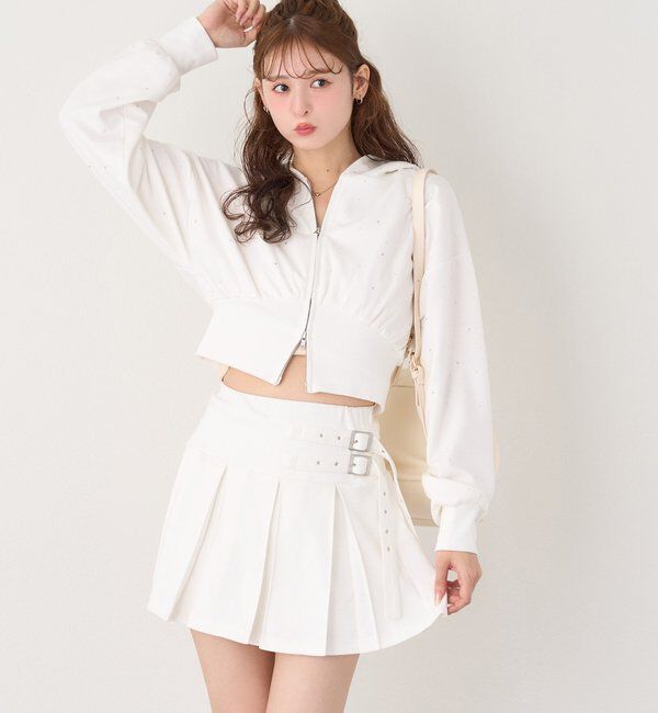  「セットアップ対応／ビジューパーカー」|プルオーバー|