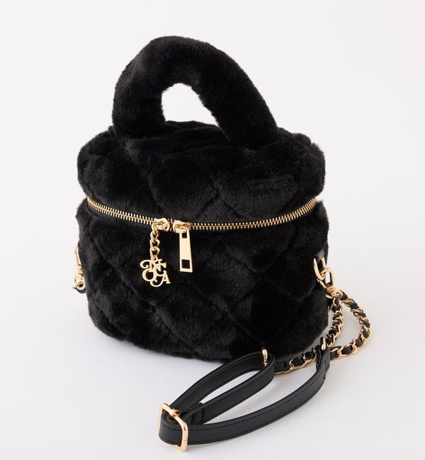  「フェイクファーキルティングバニティバッグ」|ショルダー・メッセンジャー|