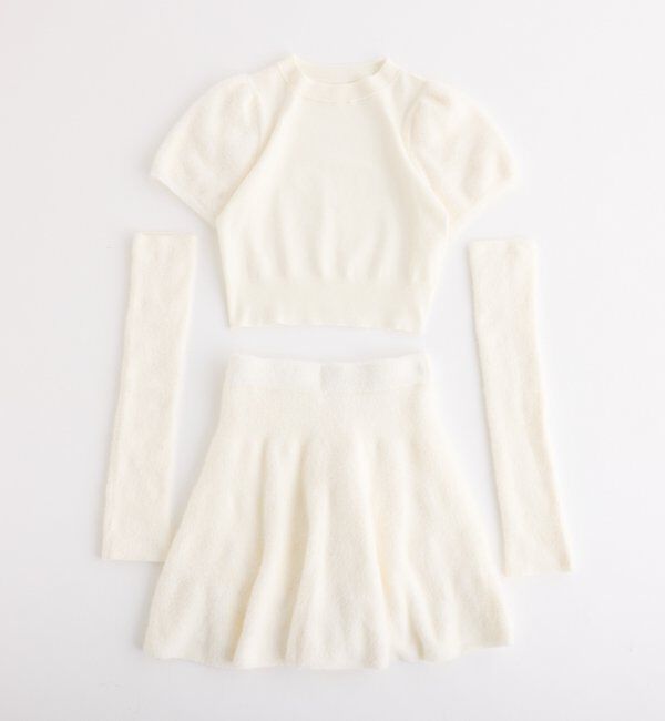  「【セットアップで着れる】アームウォーマー付きニット」|ニット・セーター|