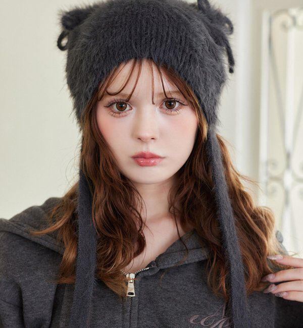  「シャギー猫耳ビーニー」|その他|