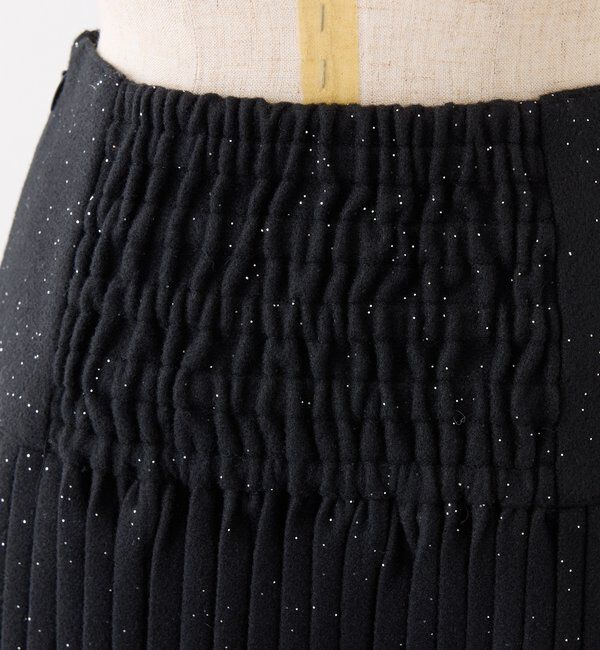  「細プリーツラメ混スカート」|スカート|
