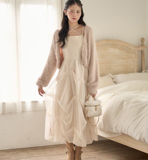  「milkyフェザーショートカーデ」|ニット・セーター|